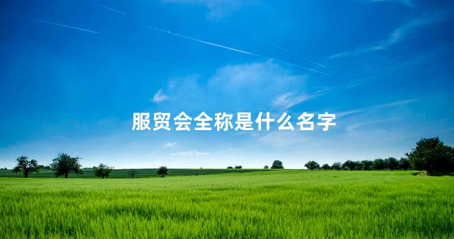 服贸会全称是什么名字