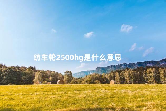 纺车轮2500hg是什么意思