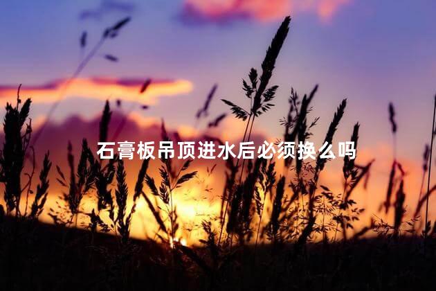 石膏板吊顶进水后必须换么吗