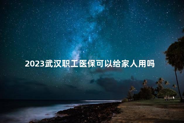 2023武汉职工医保可以给家人用吗