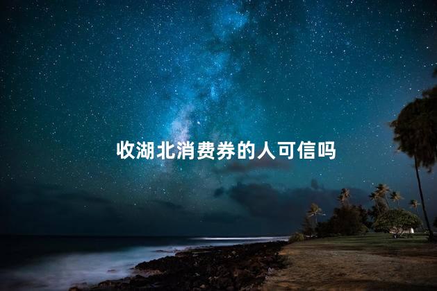 收湖北消费券的人可信吗