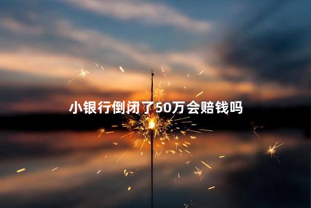 小银行倒闭了50万会赔钱吗