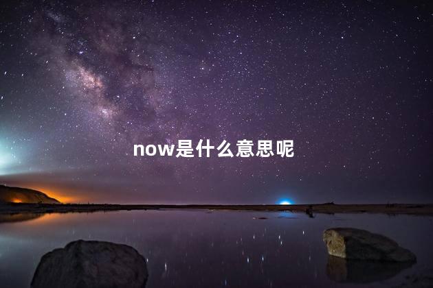 now是什么意思呢