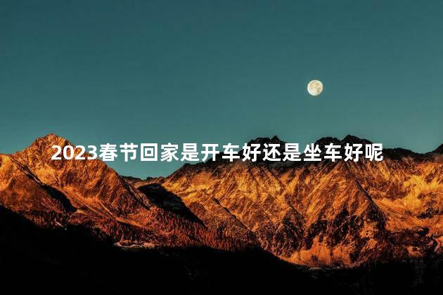 2023春节回家是开车好还是坐车好呢