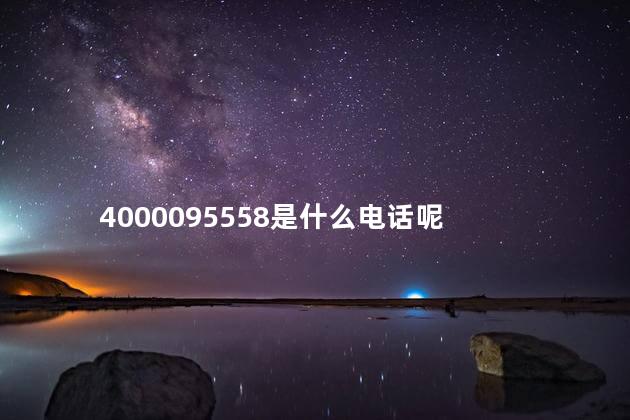 4000095558是什么电话呢