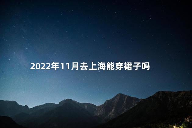 2022年11月去上海能穿裙子吗