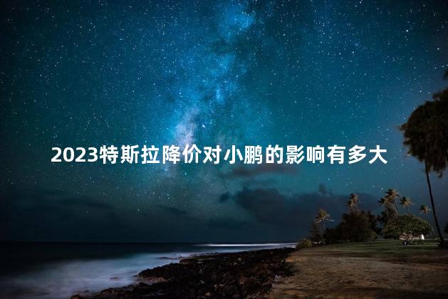 2023特斯拉降价对小鹏的影响有多大了