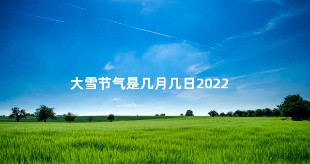 大雪节气是几月几日2022