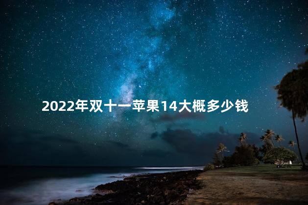 2022年双十一苹果14大概多少钱