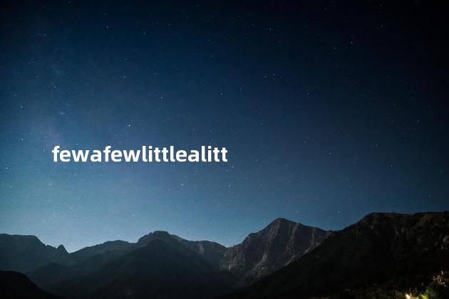 fewafewlittlealittle区别和用法