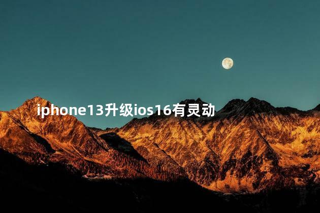 iphone13升级ios16有灵动岛吗