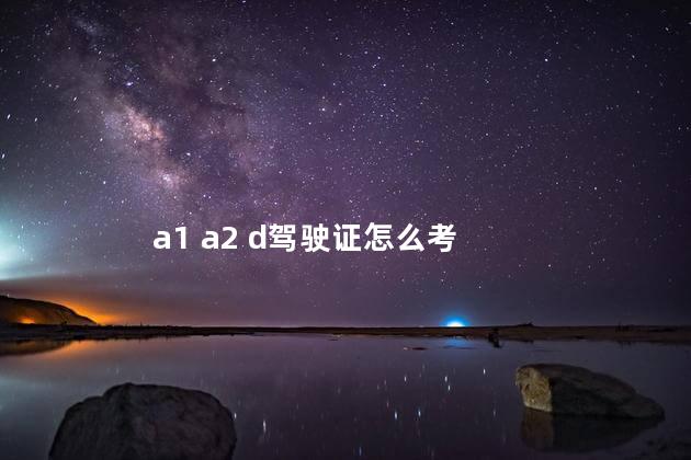 a1 a2 d驾驶证怎么考