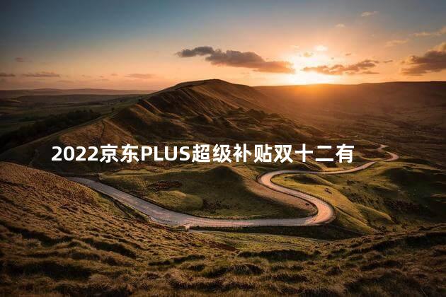 2022京东PLUS超级补贴双十二有吗