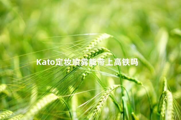 Kato定妆喷雾能带上高铁吗