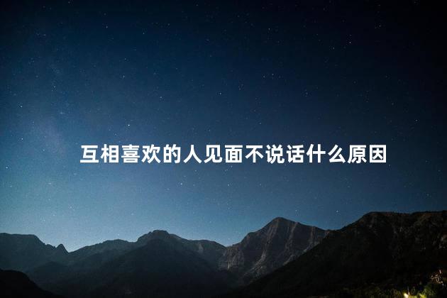 互相喜欢的人见面不说话什么原因