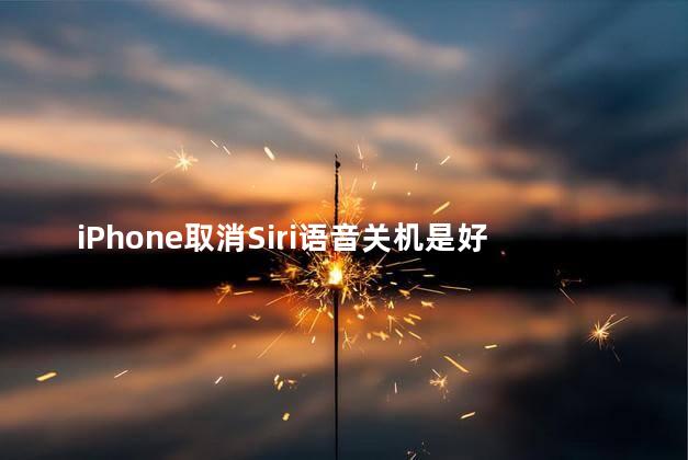 iPhone取消Siri语音关机是好是坏