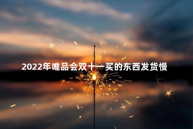 2022年唯品会双十一买的东西发货慢吗