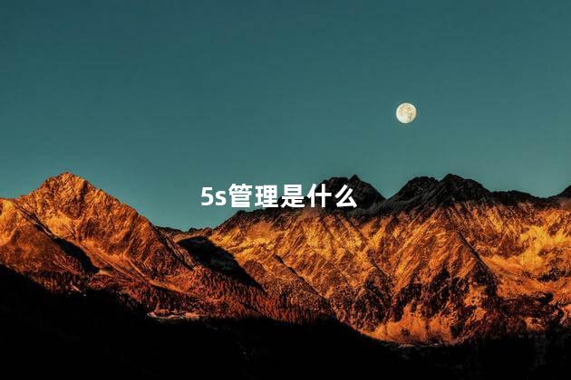 5s管理是什么