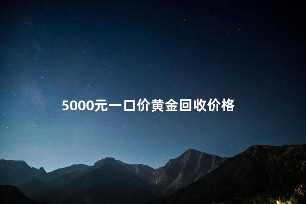 5000元一口价黄金回收价格