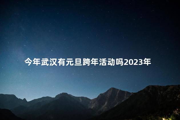 今年武汉有元旦跨年活动吗2023年