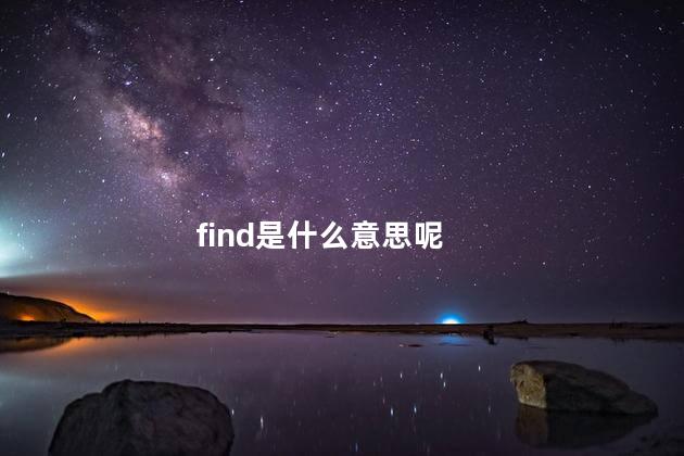 find是什么意思呢