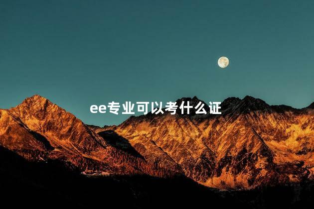 ee专业可以考什么证