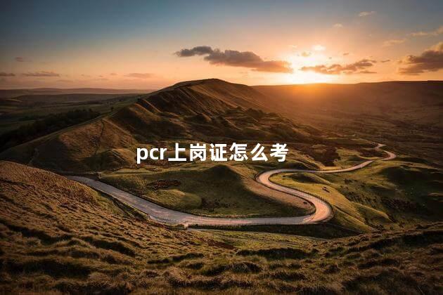 pcr上岗证怎么考