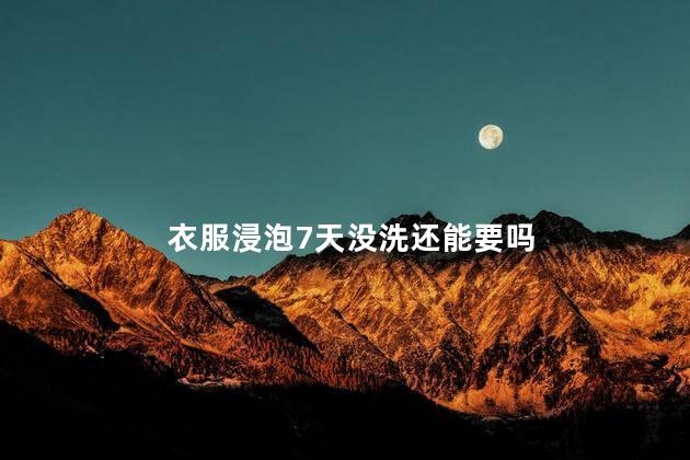 衣服浸泡7天没洗还能要吗