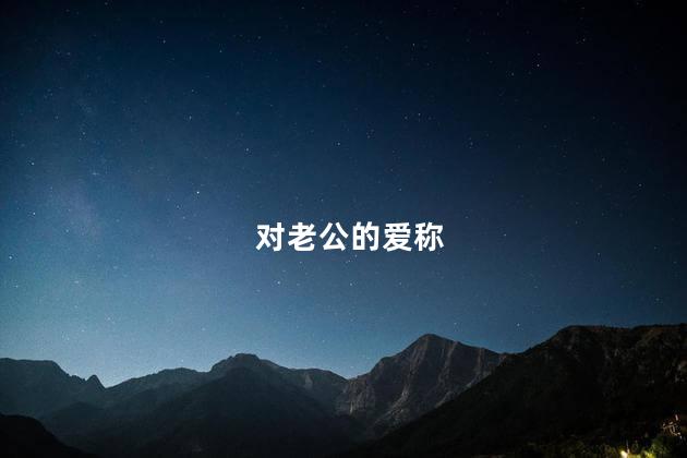 对老公的爱称