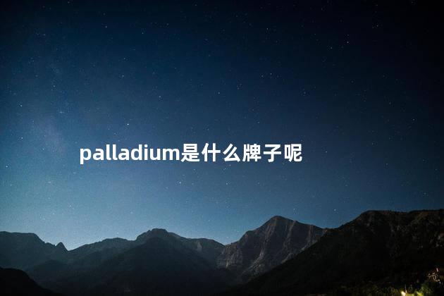 palladium是什么牌子呢