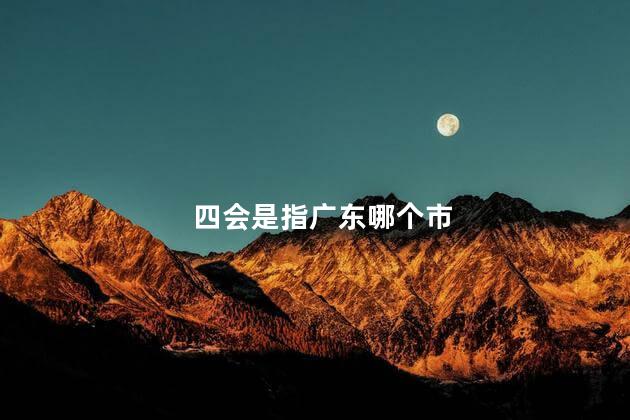 四会是指广东哪个市